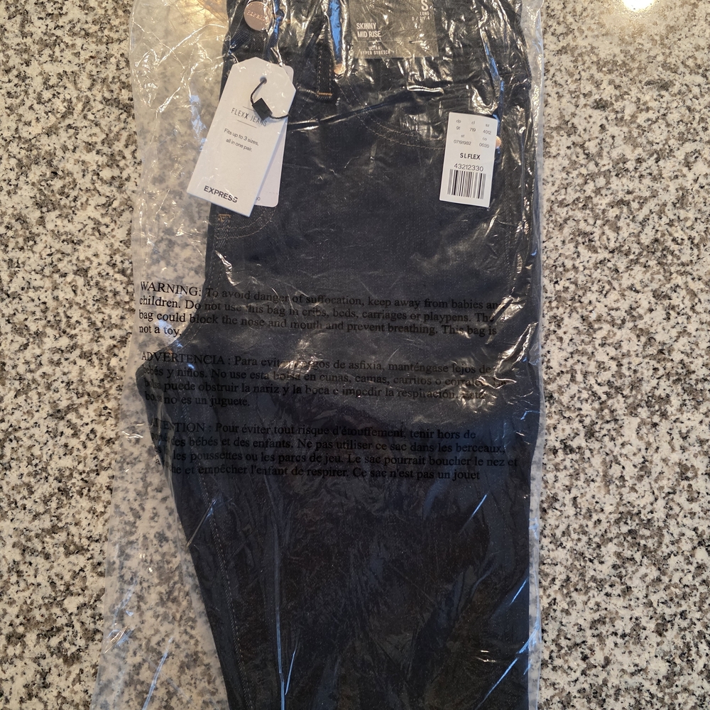 Express Skinny Mid Rise Jeans - S LONG